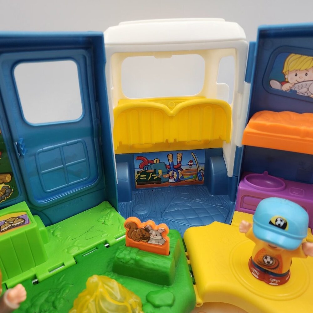 Fisher Price Little People Camper Camping Van RV Set w Songs & Sounds 7 PC WORKS - Picture 16 of 16